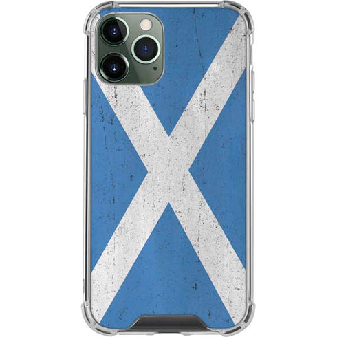 Scotland Flag Distressed iPhone 11 Pro Max Clear Case